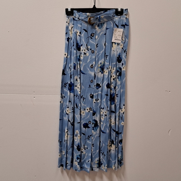 NWT 80s 90s Womens Essay 2 PC Shirt Skirt  Set Floral print sz 12 Top & 10 Skirt - Picture 9 of 12